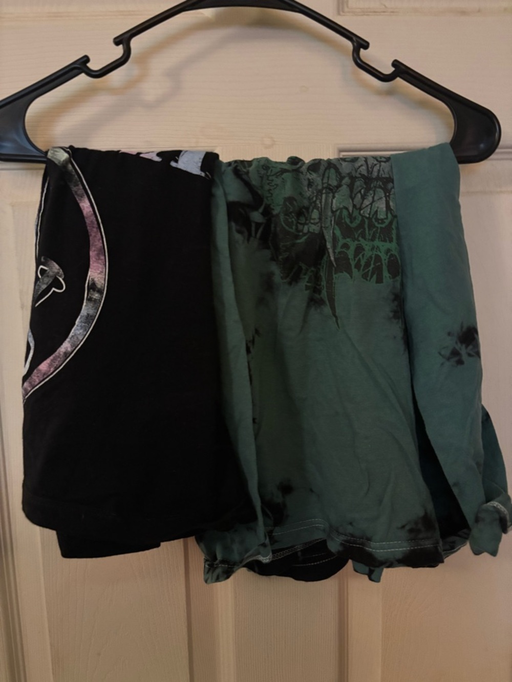 NIRVANA Black Tank Top with Pastel Multi-Color Logo & METALLICA TYE-DYE Tank Top